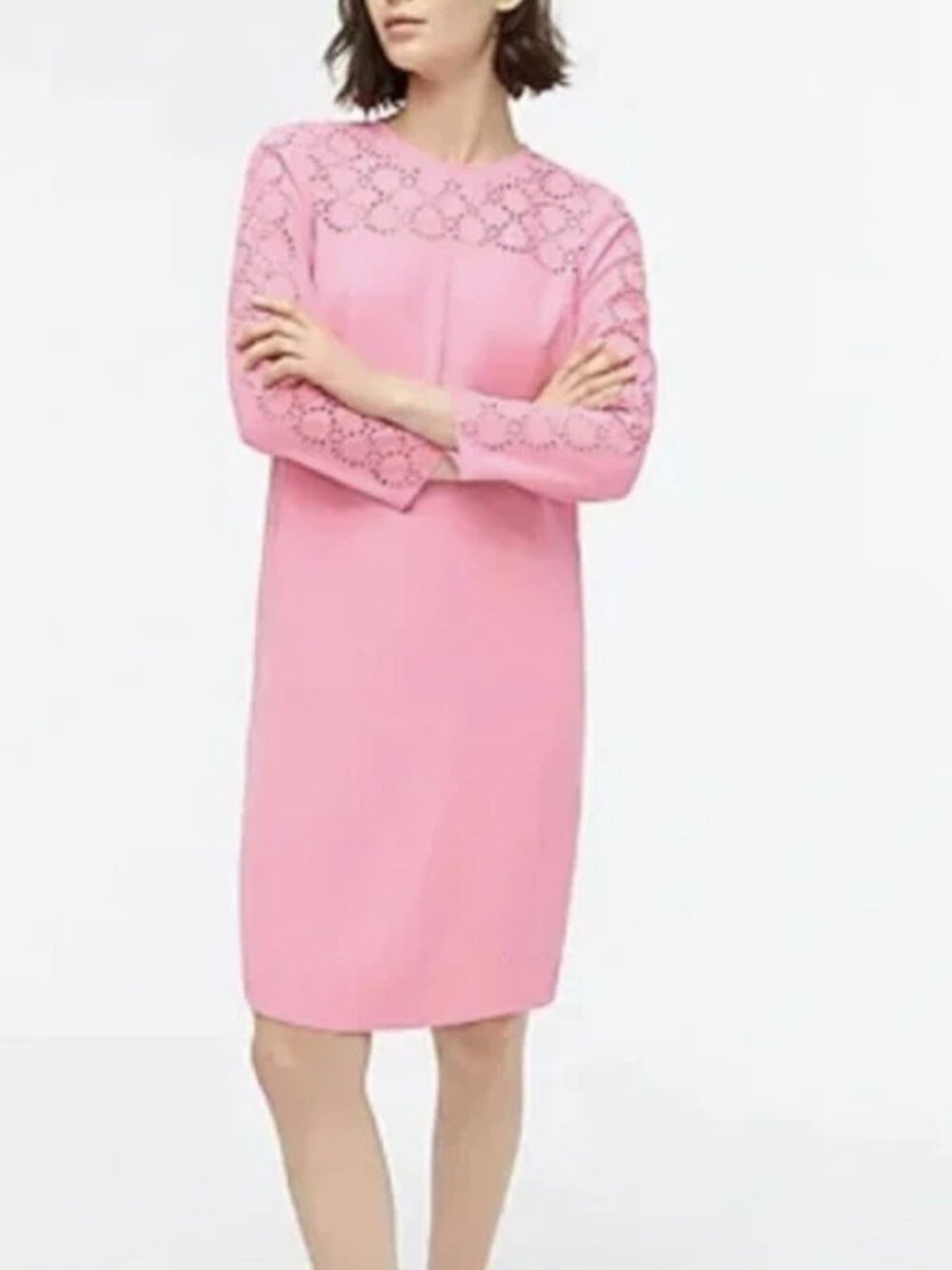 J Crew | Laser-Cut Eyelet Shift Dress | Size 16
